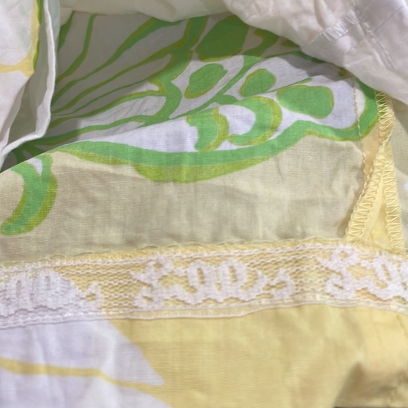 Lilly Pulitzer Bowen Yellow Butterfly Print Strapless Dress Size 4 - Picture 3 of 4